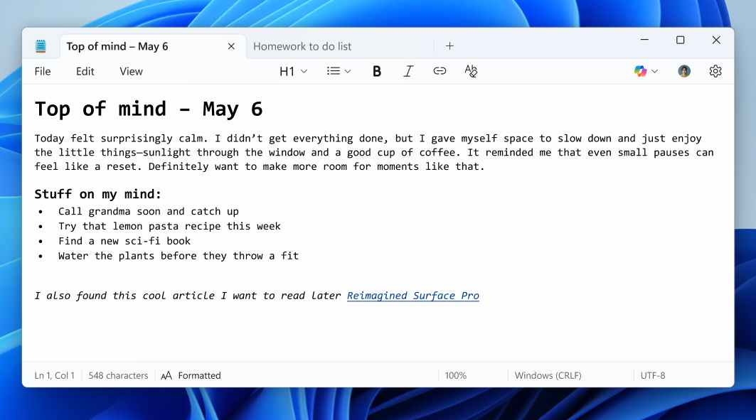 Notepad Markdown