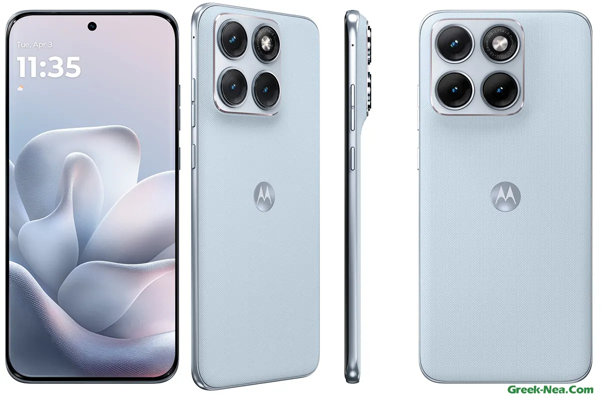 Motorola Edge 70 Fusion σε γαλάζιο Blue Surf χρώμα