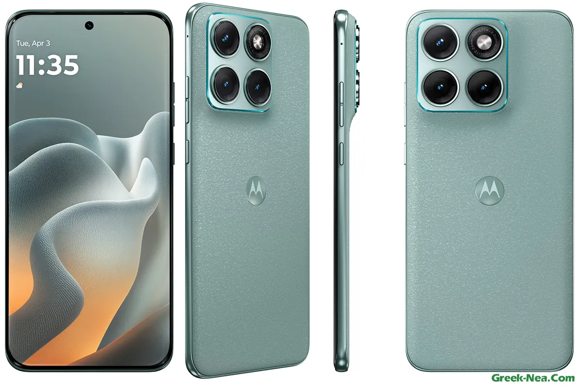 Motorola Edge 70 Fusion σε μπλε Pantone Country χρώμα