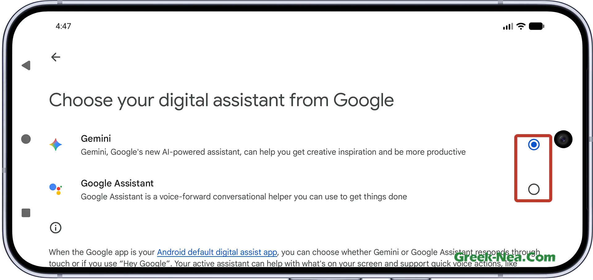 Επαναφορά στον Βοηθό Google